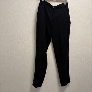 Tommy Bahama 100% Silk Pants Women’s Size 6 Black flat front trousers
